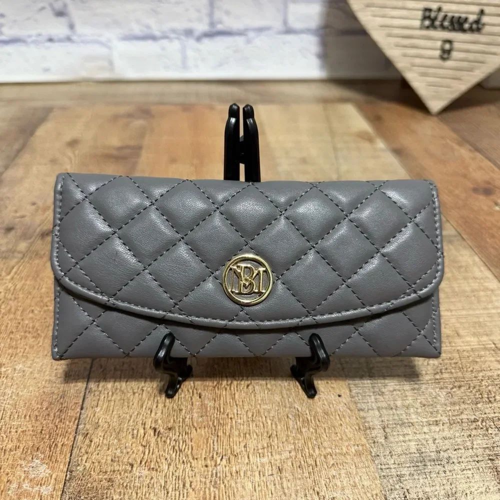 Badgley Mischka Diamond Quilting Long Wallet